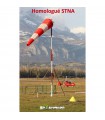 7.40 m tiltable STNA aerodrome mast with weathervane