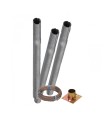 Tubular interlocking Galvanized steel pole 50mm x 4.50 m AA