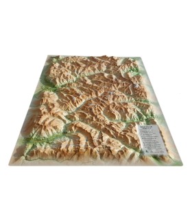 Reliefkarte 3D MAP der Region Queyras Ubaye