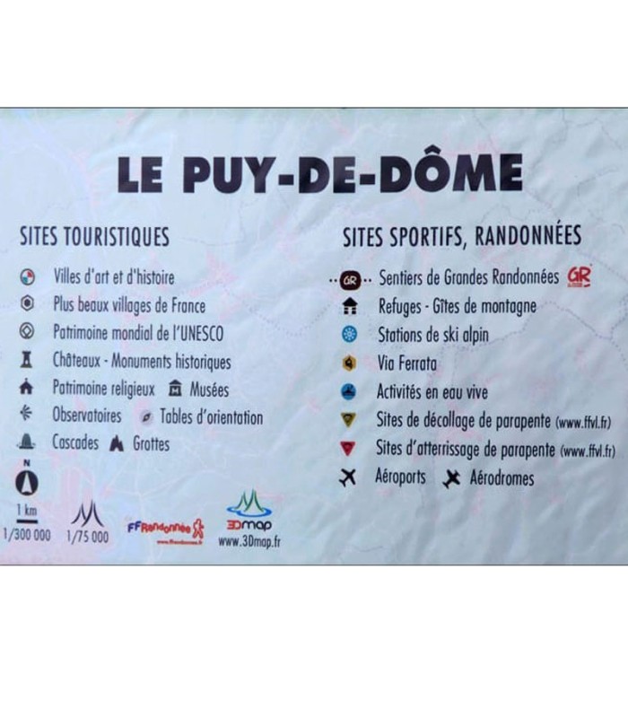3DMap Puy de Dôme Relief Map