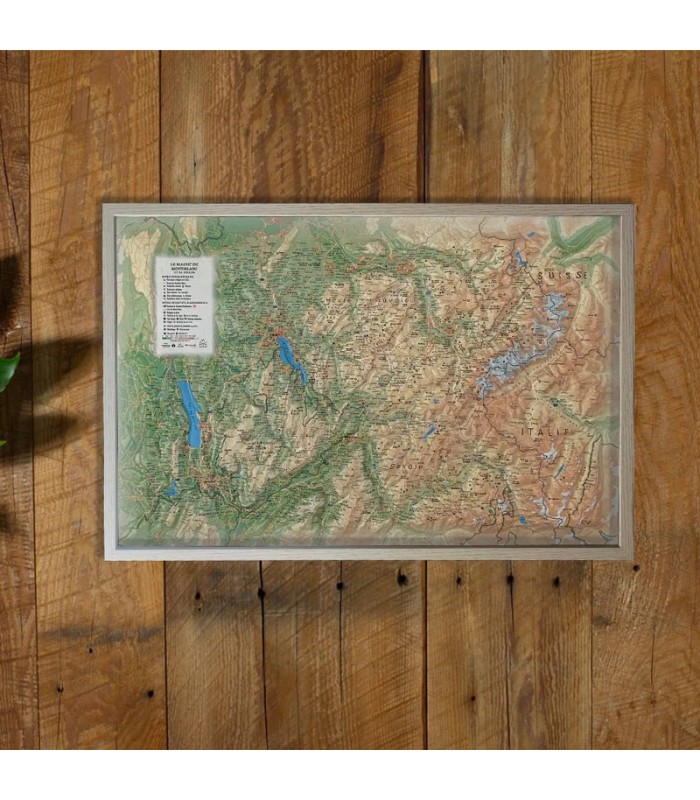 Massif map of Mont-blanc and its region