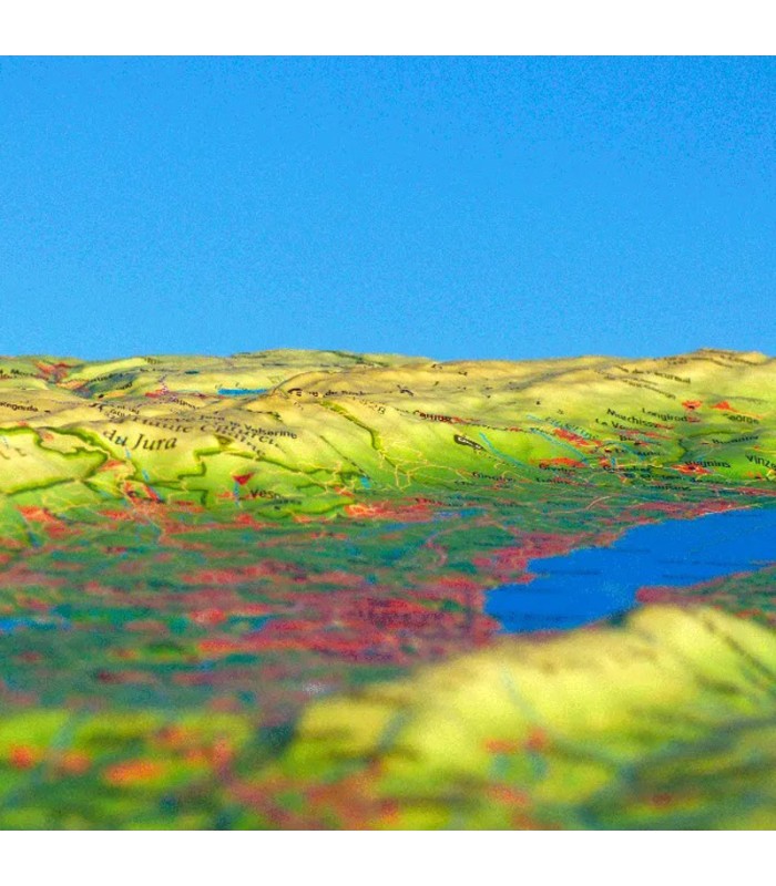 Reliefkarte von Jura und Genfersee 3DMap