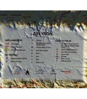 3DMap Aveyron Relief Map