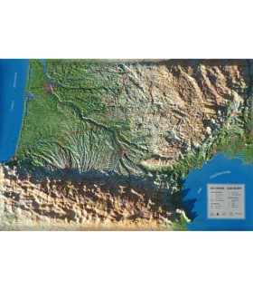 3DMap Reliefkarte von Okzitanien