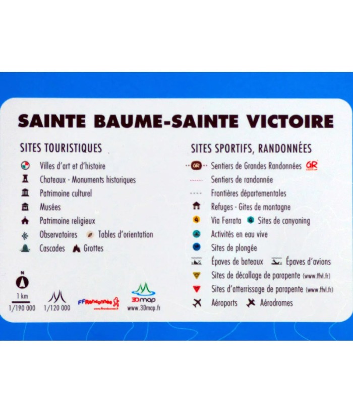 Reliefkarte Sainte Baume - Sainte Victoire 3DMap