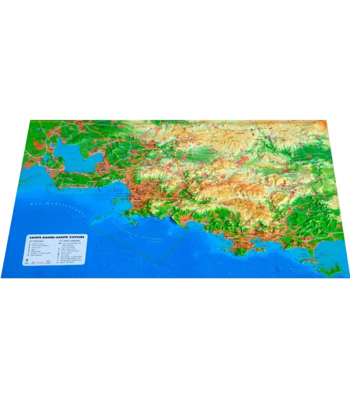 3D Maps Reliefkarte Sainte Baume - Sainte Victoire