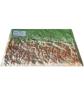 Map in relief 3D Maps the Ariège