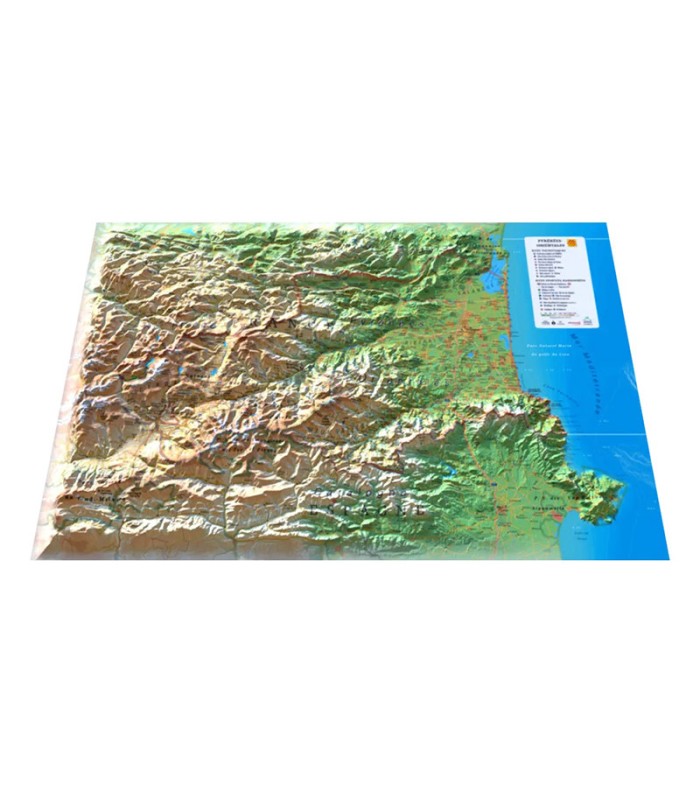 Reliefkarte von Pyrénées-Orientales 3DMap