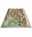 Reliefkarte des Ecrins-Massivs 3DMap