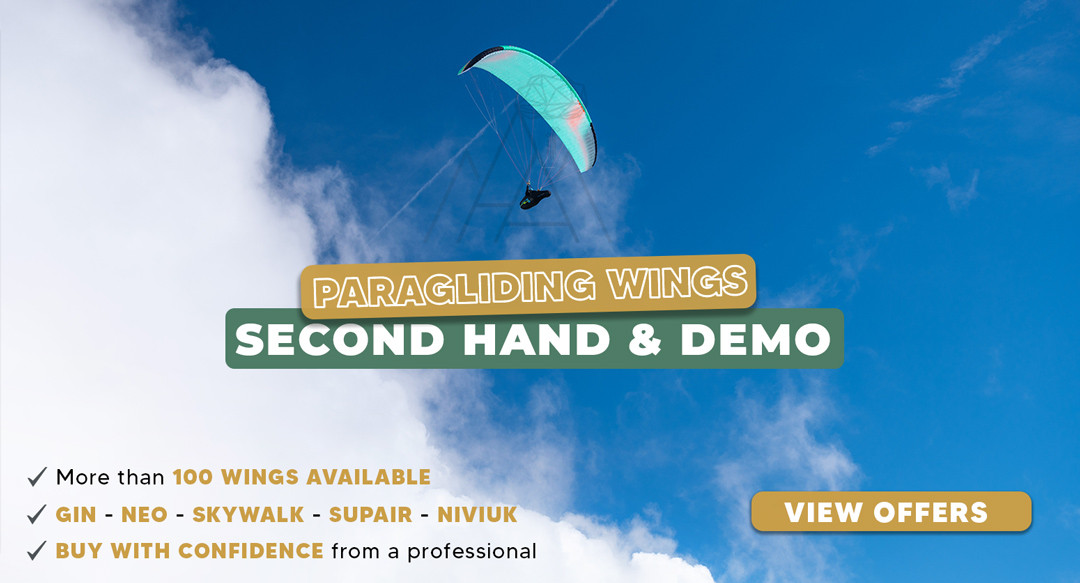 Second hang & demo paragliding wing