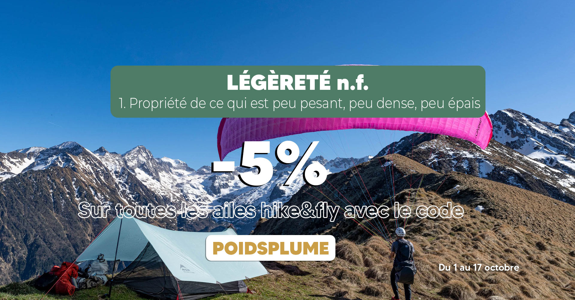 Hike and Fly promotion